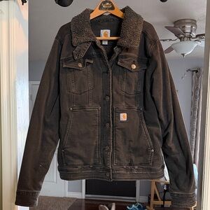 Carhartt Dark Gray Sherpa-Lined Jacket